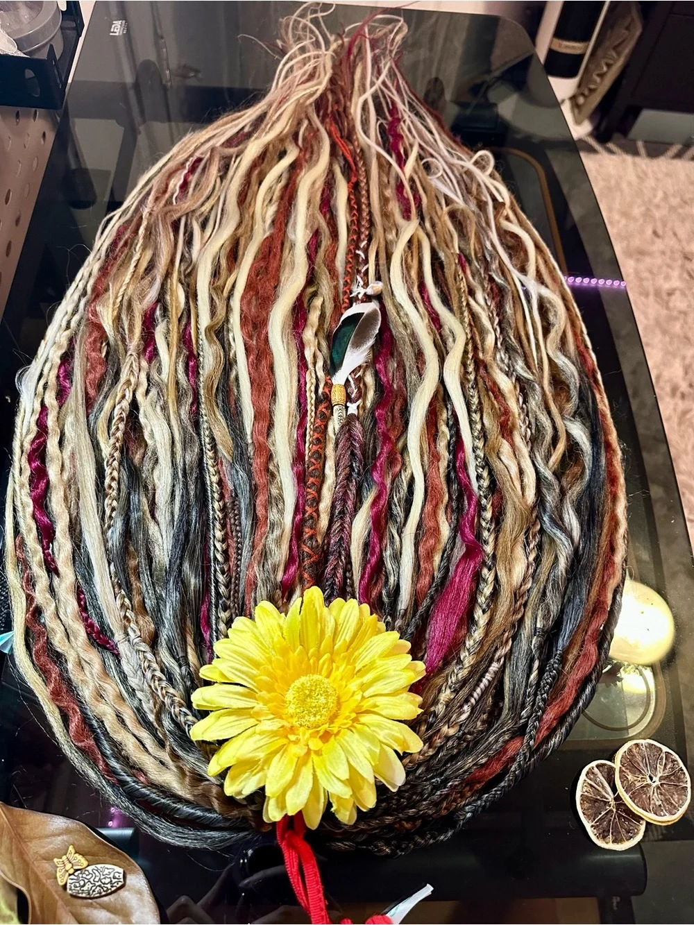 Full Viking Multicolor Boho Hair Dreadful Dreadlocks 70DE